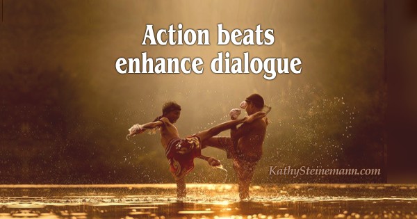 Action beats enhance dialogue