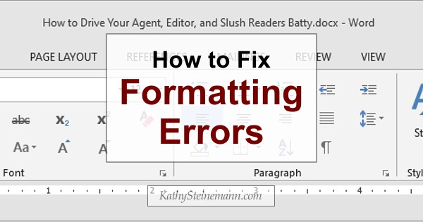 How to Fix Formatting Errors