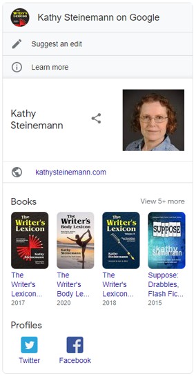 Google Knowledge Panel for Kathy Steinemann