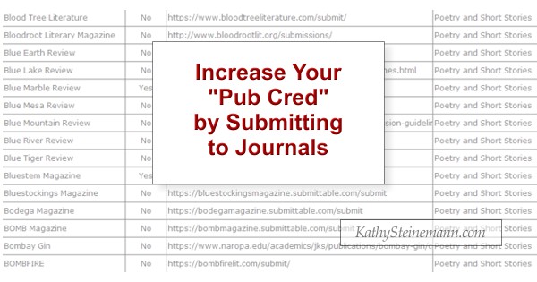 Increase Your Pub Cred by Submitting to Journals