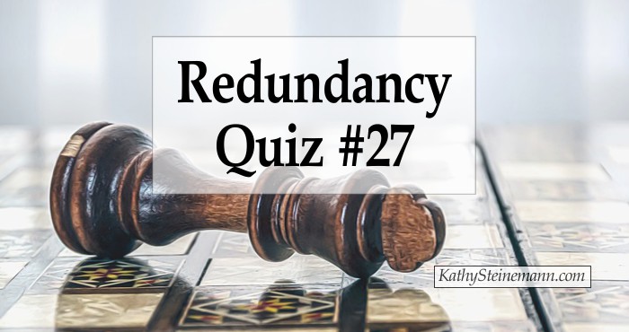 Redundancy Quiz #27